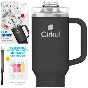 40oz. Carbon Stainless Steel Tumbler with Handle, All-Day StrawSip, Double-Wall